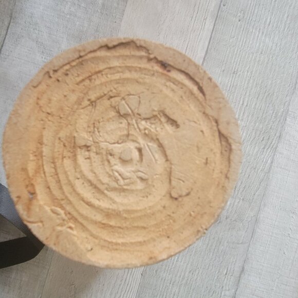 Rustic Handcrafted Clay Vase With Tree Design & Dual Handles Utensil Holder - Picture 7 of 8